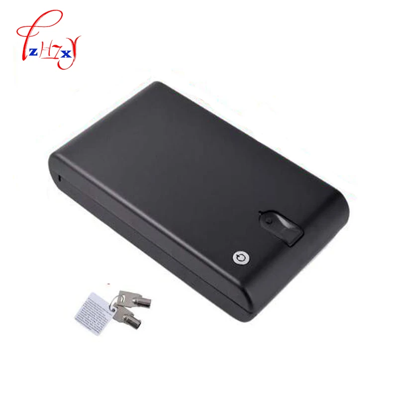 Fingerprint Safe Box Security Fingerprint and Key Lock 2 in 1 Valuables Jewelry Box Protable Safes Strongbox For Car Household