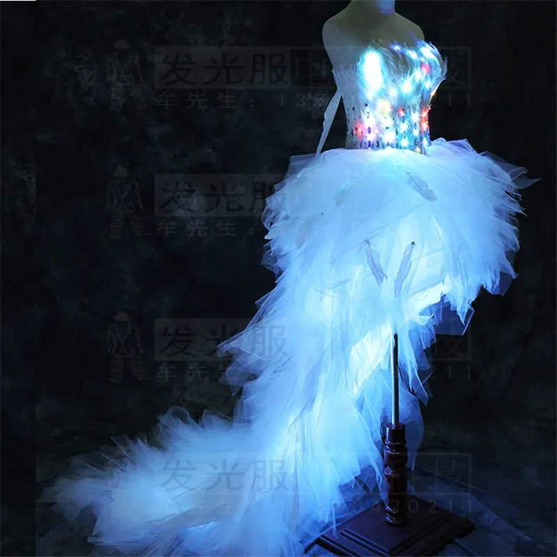 LZ11 Led luminous light costumes dancer dresses singer sexy clothes wedding clothes stage show wear bar nightclub model clothing