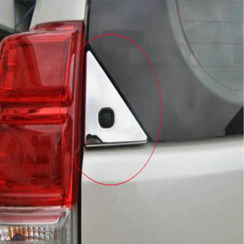 

For Toyota Land Cruiser Prado FJ150 FJ 150 150 2010 2011 2012 2013 ABS Chrome Rear Window Triangle Cover Trim