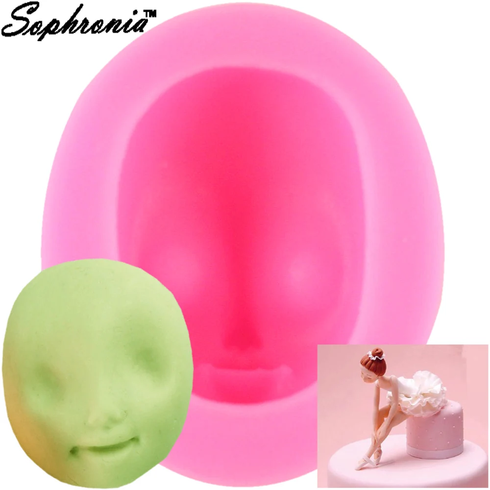 Doll Head Silicone Kitchen Molds for Handicrafts Fondant Sweets Cookie Baking Supplies Table Decorations Pastry Party Accessorie