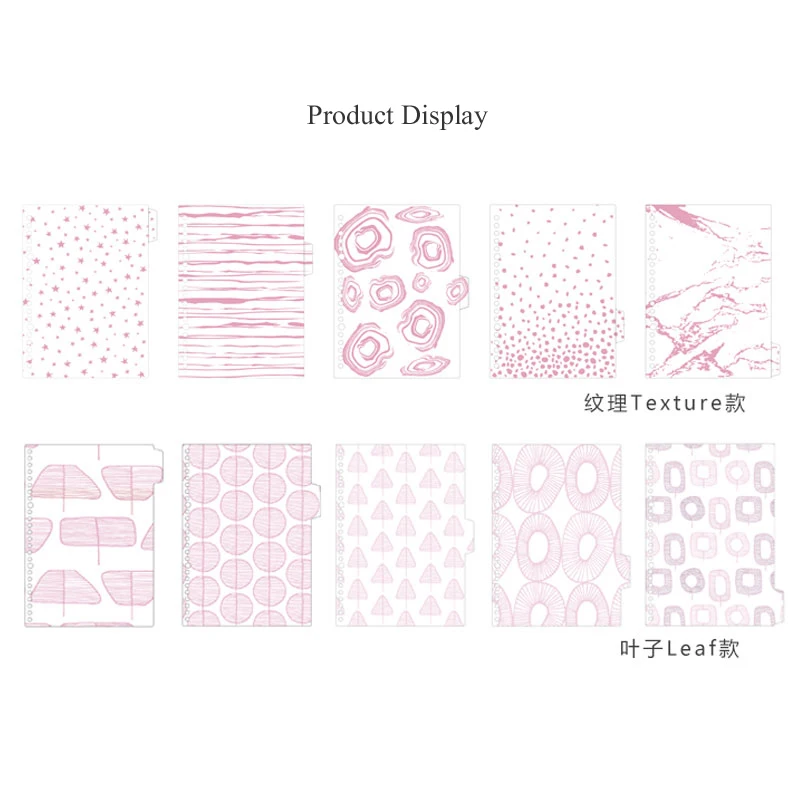 Foil Rose Gold Kawaii Spiral Notebook Divider Cute A5A6 Planner Index Pages Accessories for Dokibook Notebook School Stationery