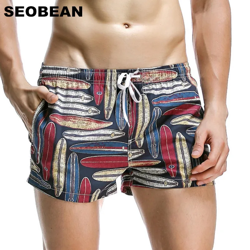 SEOBEAN-pantalones cortos de estilo veraniego para hombre, bañadores de secado rápido, para playa y vacaciones