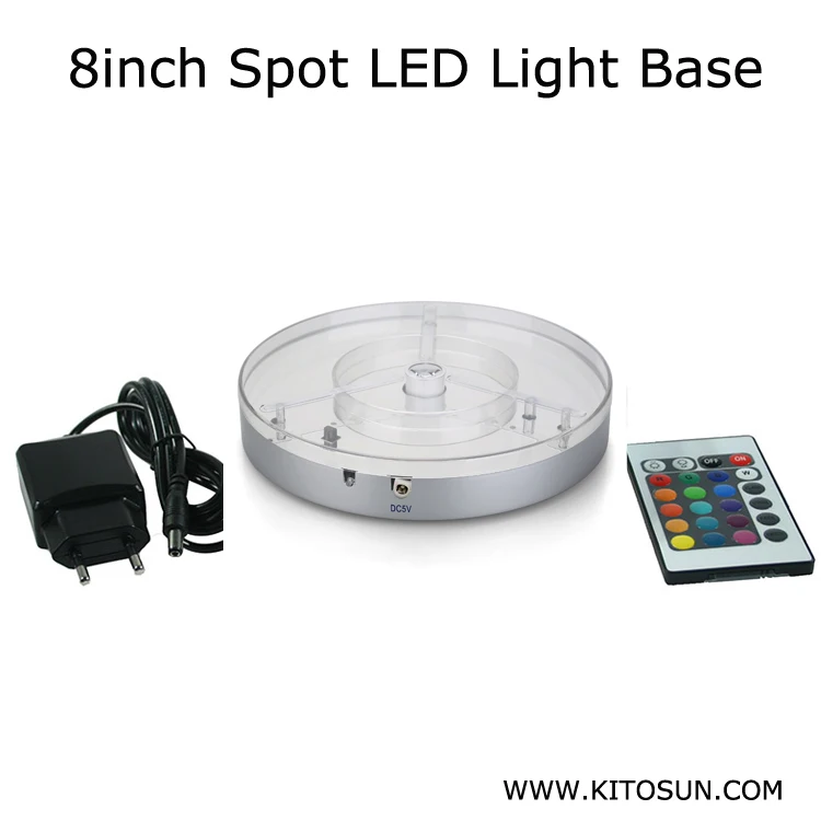 

NewFree Shipping Factory 8inch Round RGB LED Light Stand,Pretty Bright Remote Control Great for Events, Wedding and Centerpieces