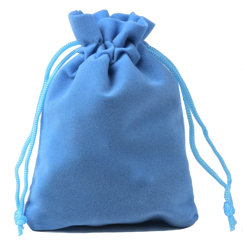 25pcs/Bag Jewelry Packing Velvet Bag 9x12cm Jewelry Bags Drawstring Gift Bags & Pouches