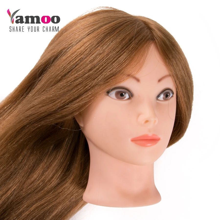 Ausbildung kopf puppen für friseure 80% real Menschliches Haar Mannequin Puppen Blonde farbe professionelle styling kopf kann gekräuselt werden