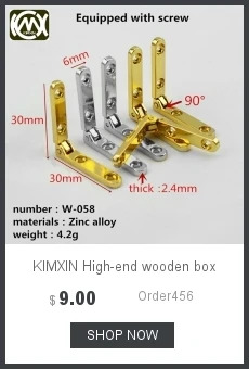 32 Stück 30*30*6mm Kimxin Hochwertige Handgefertigte Holzscharniere aus Zinklegierung für Schmuckboxen, Sammlerstücke, Stifteboxen und Geschenkboxen – Detail 8