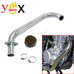 Modification Manifold Header Exhaust Pipe W/ Thermal Heat Wrap Roll For Yamaha SR400 SR500 1978-2009 1979 1980 1981 1982 1983 84