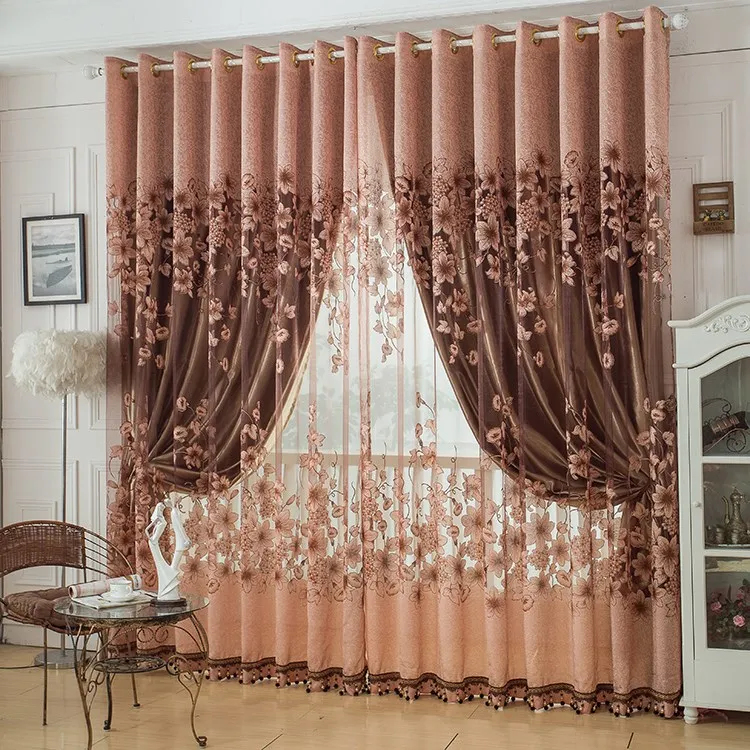 Fashion brief quality burnt-out screens luxury shade cloth curtain finished product the price is for 100cm *260cm