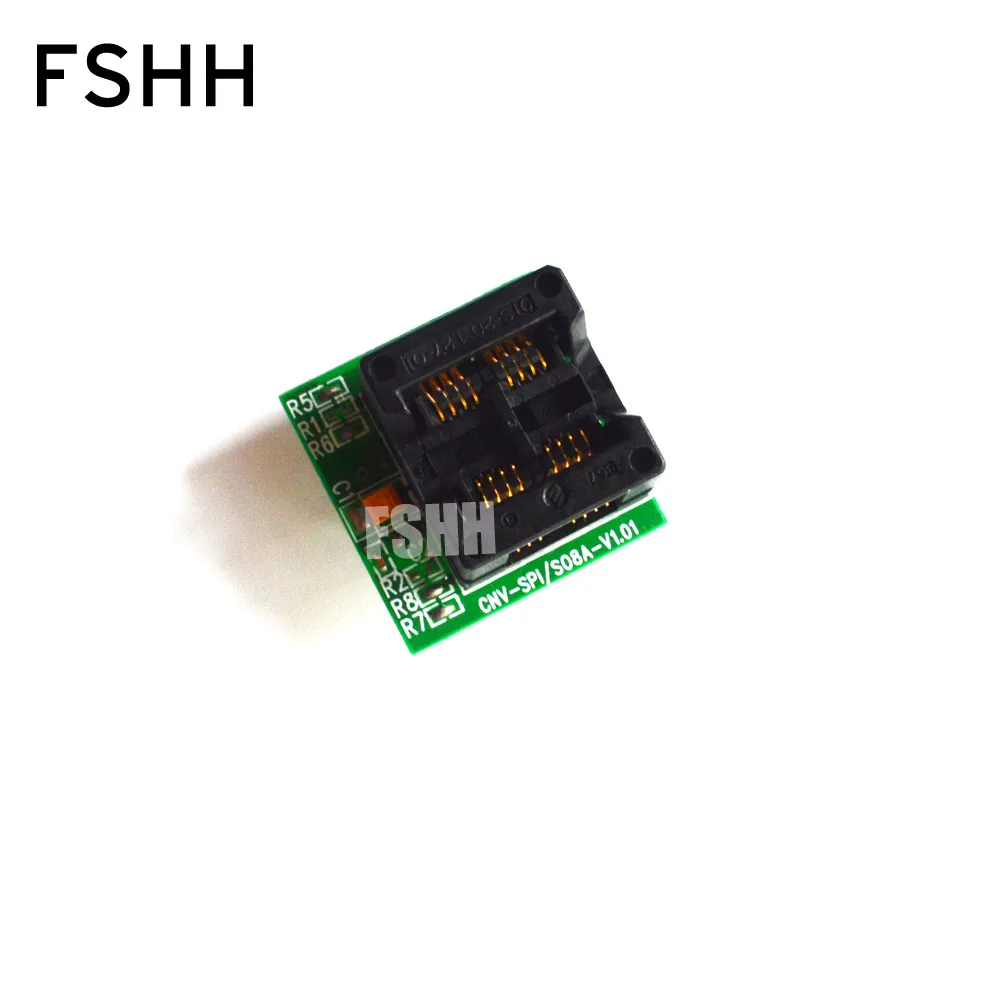 Adaptador programador CNV-SPI/S08A-V1.01 SOIC8 SOP8-DIP8 IC soquete de teste de corpo largo 208mil