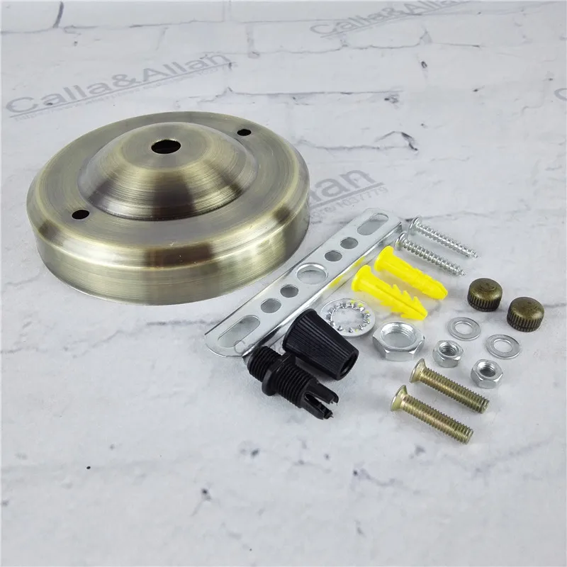 Sample order of D105mmX30mm 9 colors finish iron ceiling plate DIY pendant light canopy black metal ceiling mount