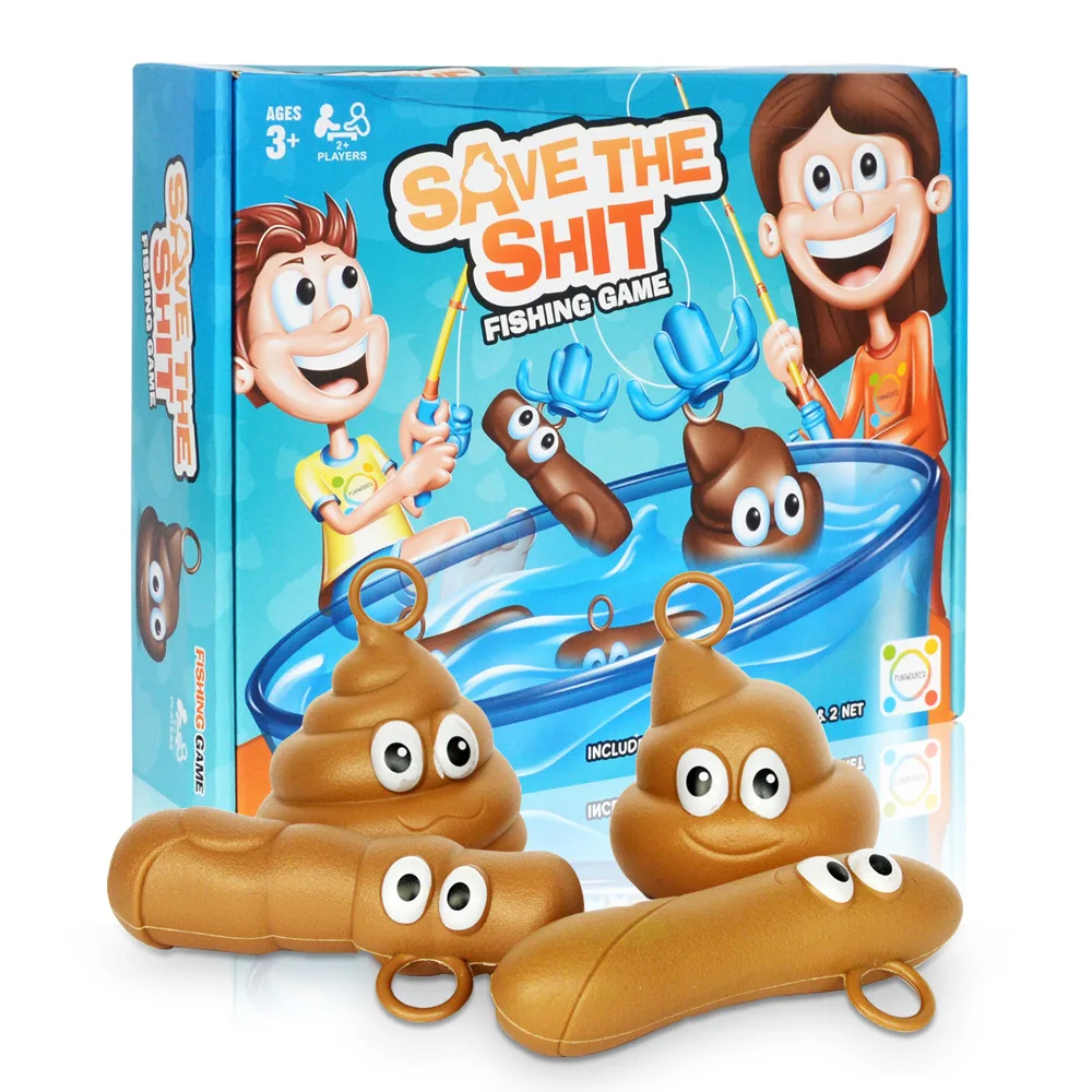 Classic Fishing Rescue Poop Indoor and Outdoor Sports Battle Toys Portable Desktop Intellectual Parent-Child Interactive Game