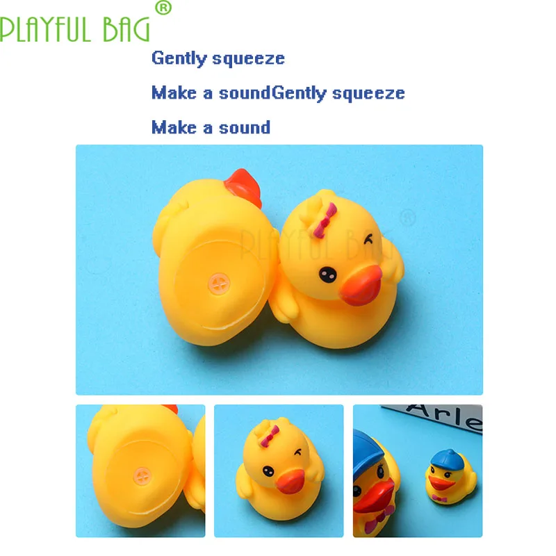 Children bathing toys Pinch pvc big rubber duck suit Increase children\'s Bath Fun Interactive game the best gift E33