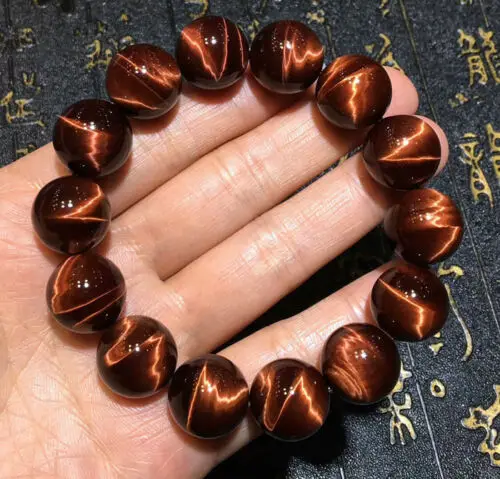 Natural Red Tiger Eye Round Beads Bracelet Gemstone Brazil Women Men 14mm 16mm 18mm Strong Cat Eye Crystal Drop Shipping AAAAA