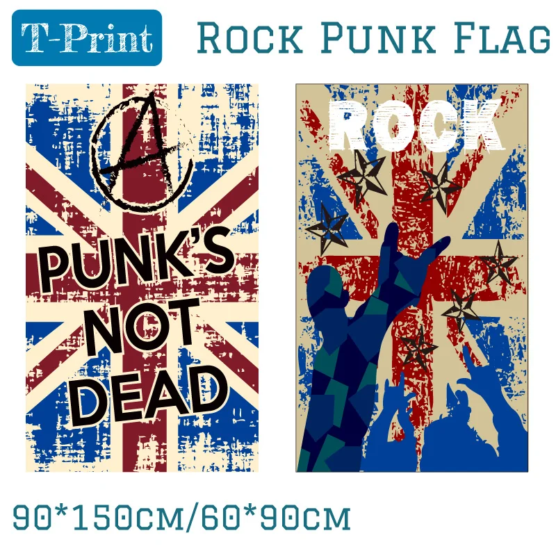 90X150CM Punk Rock Music Bar Band Home Office Flag 3x5ft Banner Polyester