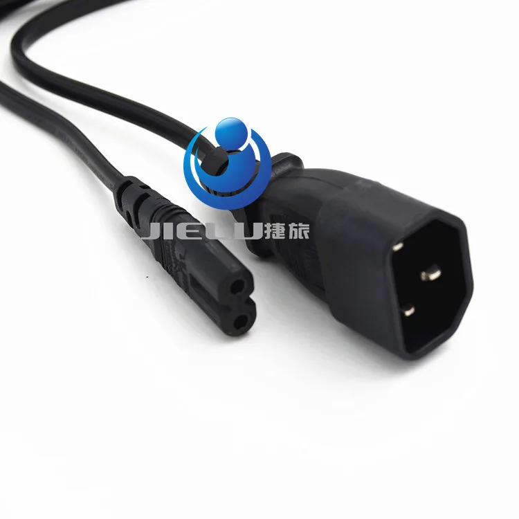 10PCS C14-C7,IEC320 C14 Male Plug To IEC320 C7 Female Power Extension Cable Cord  2 * 0.75 square PDU Server Port