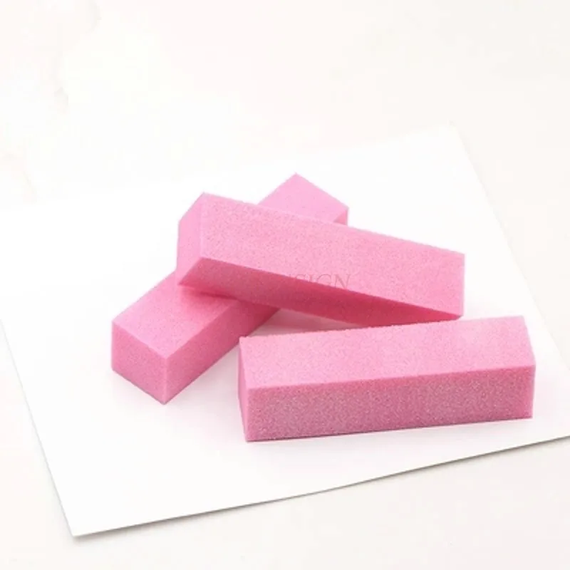 2pcs Nail Tools Supplies Scrub Four Face Nail Frustrated Tofu Block Sand Bark Sponge Slim Wood Retouching Sale