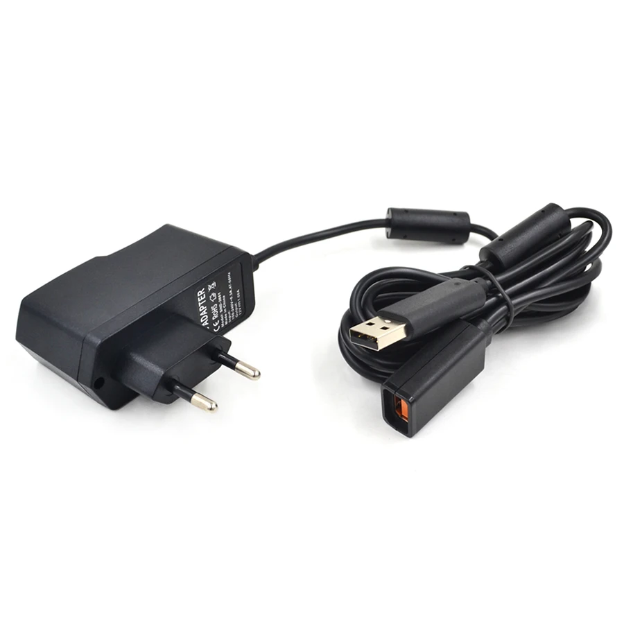 100pcs  Wholesale AC Adapter Power Supply USB Charger Cable  for Xbox 360 Kinect EU Plug