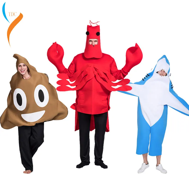 2019 new Halloween Costume For Men Adult Red Lobster shark expression Costume costume funny plus size  adulte femme  cosplay