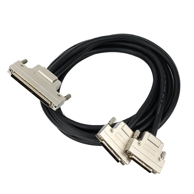 HPDB100 to 2x HPDB50 SCSI Cable HPDB100 Pin to 2 HPDB50 Pin Scsi cable Professional Customization