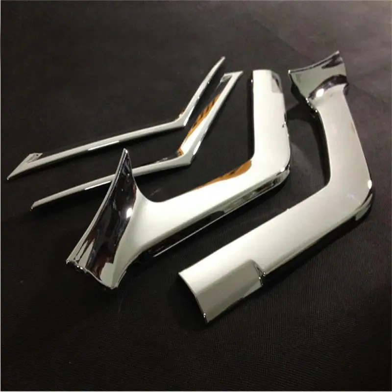 Front Grille Grill Frame Cover Trim For 2014 2015 2016 Nissan X-Trail T32 XTrail Rogue ABS Chrome Car Styling Accessories 4pcs