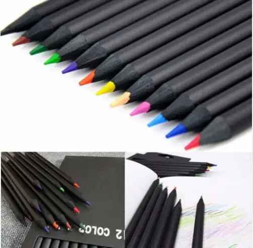 12pcs Mayitr Sketching Drawing Pencils 2B Full Range Sketch Set Charcoal Art Color Pencil Birthday Gifts For Kids Art Students