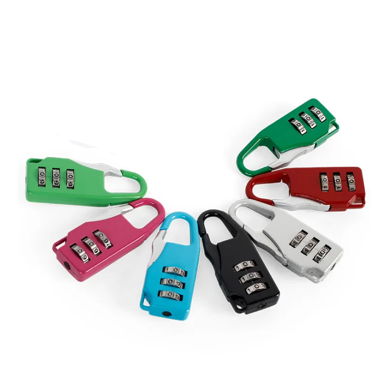 1pcs Mini 3 Digit Code Combination Lock Save Luggage Password Lock Padlock Suitcase Travel Luggage Boxes Safety Pendant Decor