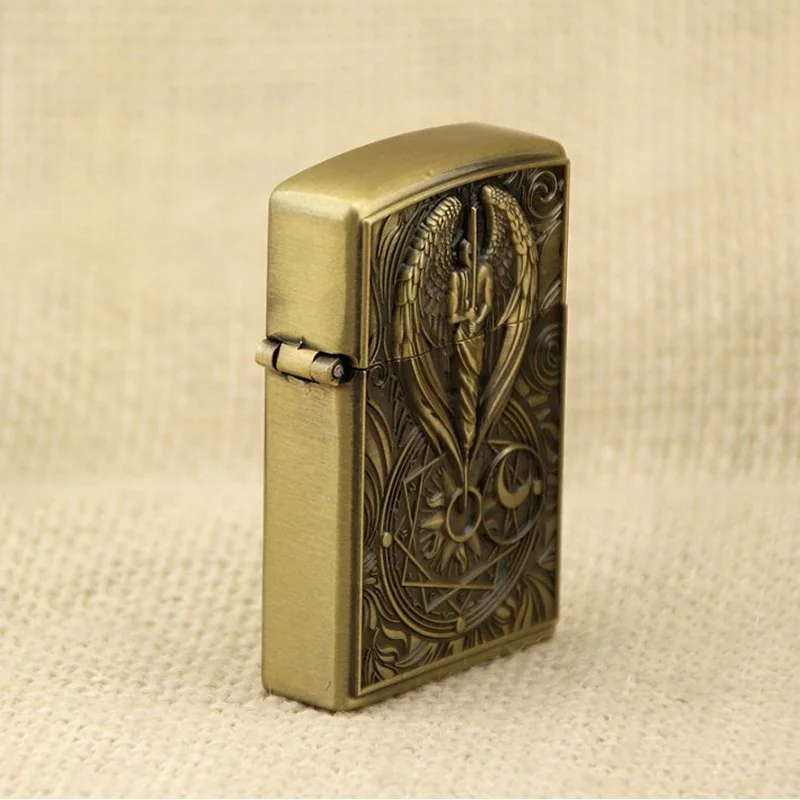 Retro Metal Lighters Flameless windproof Cigarette Lighter Touch Jet Lighter Inflatable Gas Compact Butane Torch Lighter