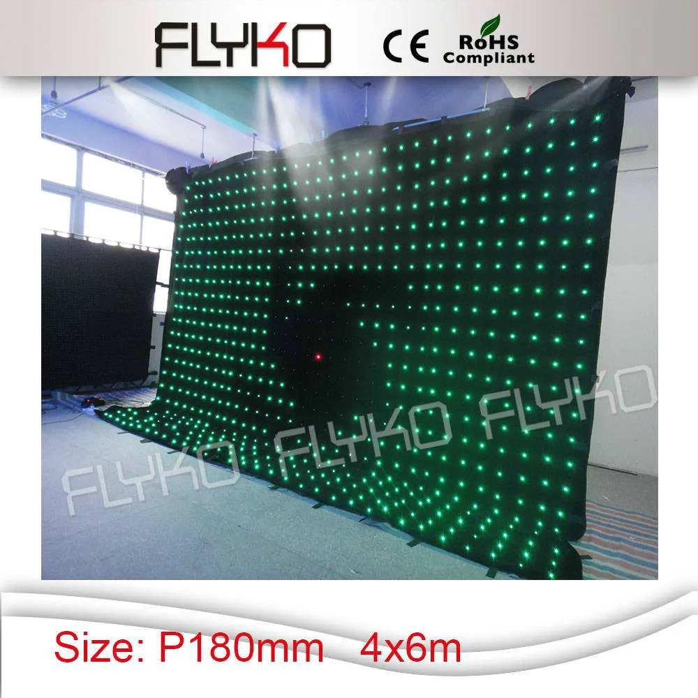 P18 4x6m  led curtain display screen stage background video wall screen