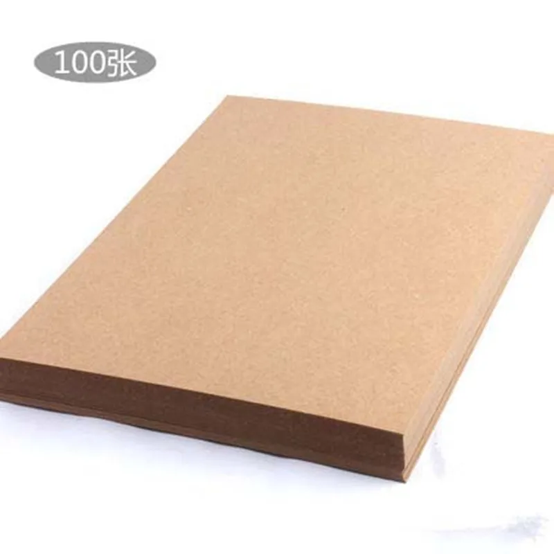 80/100g 20/50pcs High Quality A4 Brown Kraft Paper DIY Handmake Card Making Craft Paper Thick Paperboard Cardboard