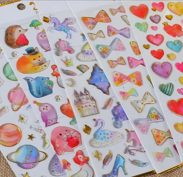 19.5*7CM Cute Cartoon  Adhesive Stickers DIY Decorative Stickers Scrapbooking Stationery Stickers YH1032