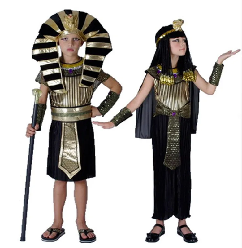 Ägyptischen Pharaos Cosplay Kostüme Party Erwachsene König Männer Frauen Phantasie Kleid Kostüm Für Halloween