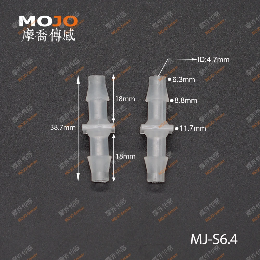 2020 Free shipping!!  MJ-S6.4 Straight type barbed water fitting connectors 6.4mm min out diameter fitting (100pcs/lots)