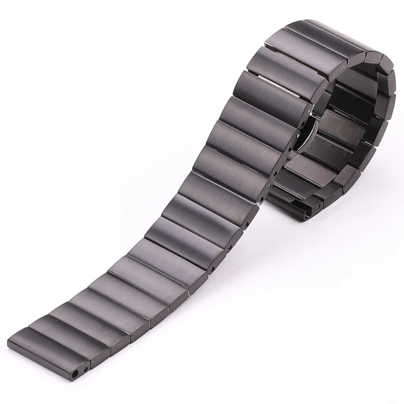 High Quality Stainless Steel Watchbands Bracelet 16mm 18mm 20mm 22mm Silver Black Metal Watch Band Strap Fit For Huawei Gear S3