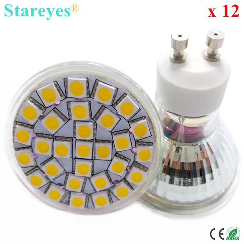 

12 pcs SMD 5050 29 LED lamp 6W GU10 E27 AC110V or 220V LED Spotlight lamp downlight bulb droplight light SMD lighting