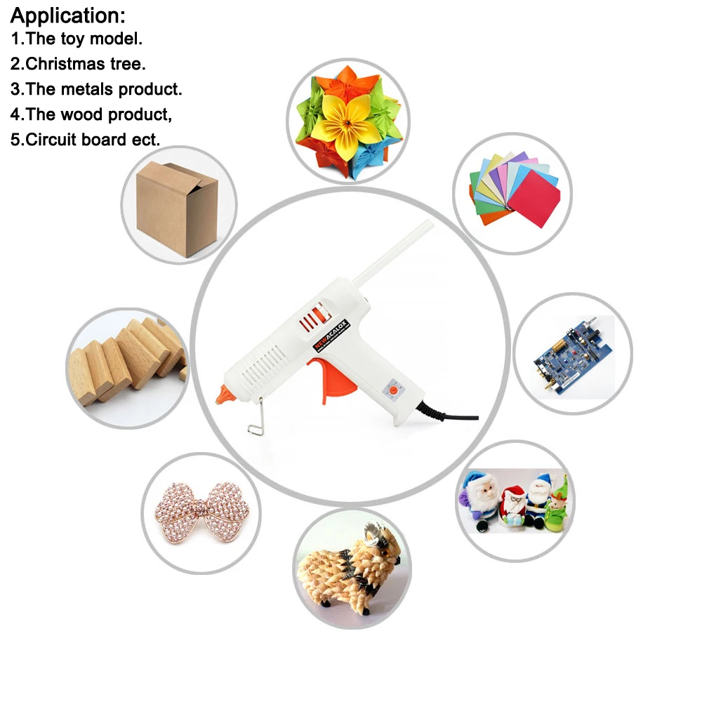 NEWACALOX 150W Hot Melt Glue Gun with Tempture Adjust Professional Grade Hot Glue Gun for Carpentry, Repairs & Remodeling EU/US