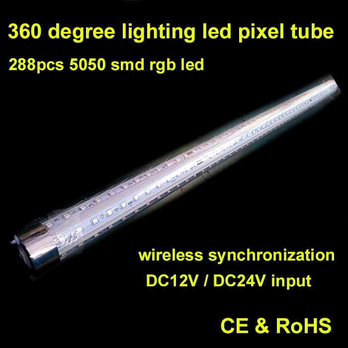 360 Degree Lighting 1M 288LEDs/pcs UCS1903 LED Pixel Tube Bar Light 5050 SMD RGB Waterproof Magic Digital Pixel Lights DC12V/24V