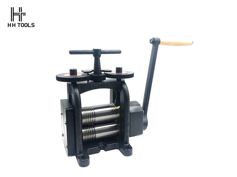 

New Gold PEPE 110mm Handle Rolling Mill , jewelry rolling mill Maximum opening 5mm, tablet press griding machine