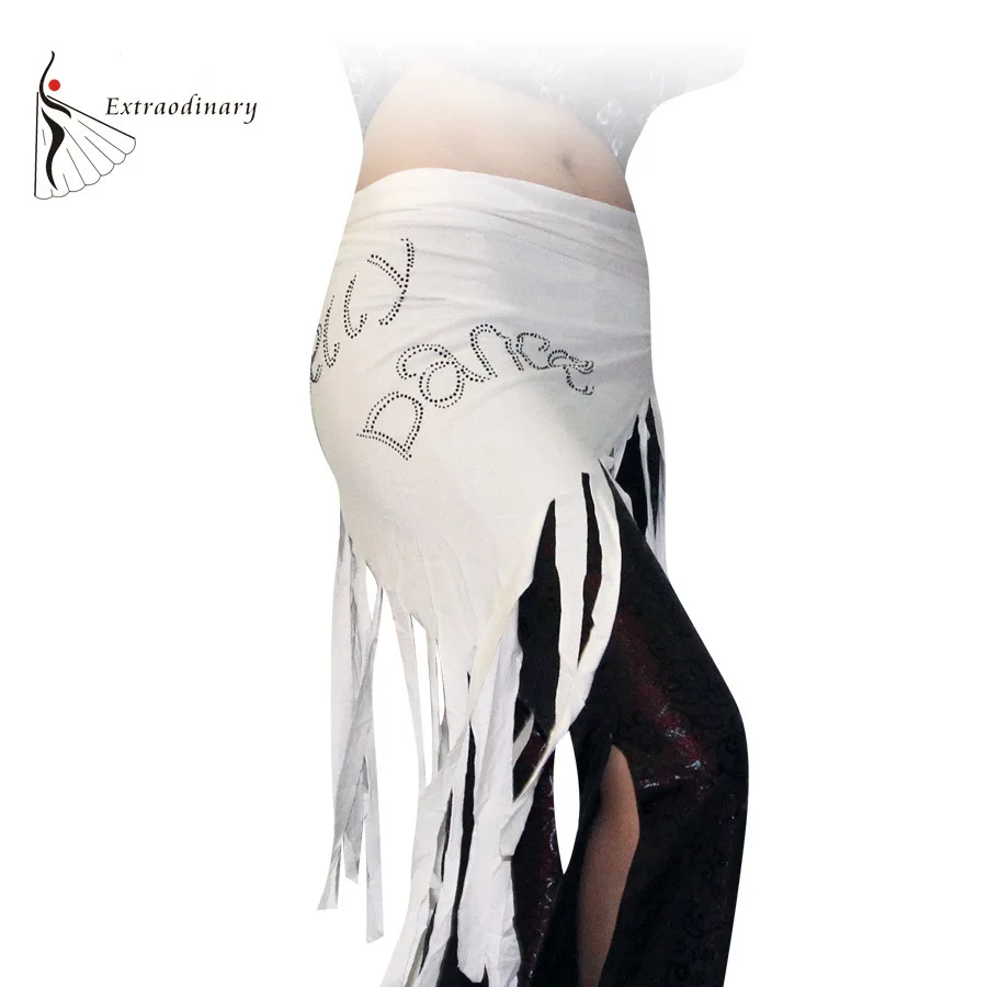 Kobiety taniec brzucha Fringe Rhinestone chusta na biodra taniec brzucha modalne pasy