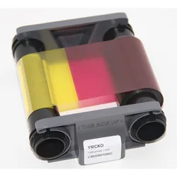 original CBGR0100C YMCKO color ribbon cassette 100 prints 5 panels for Badgy100 Badgy200 id card printer