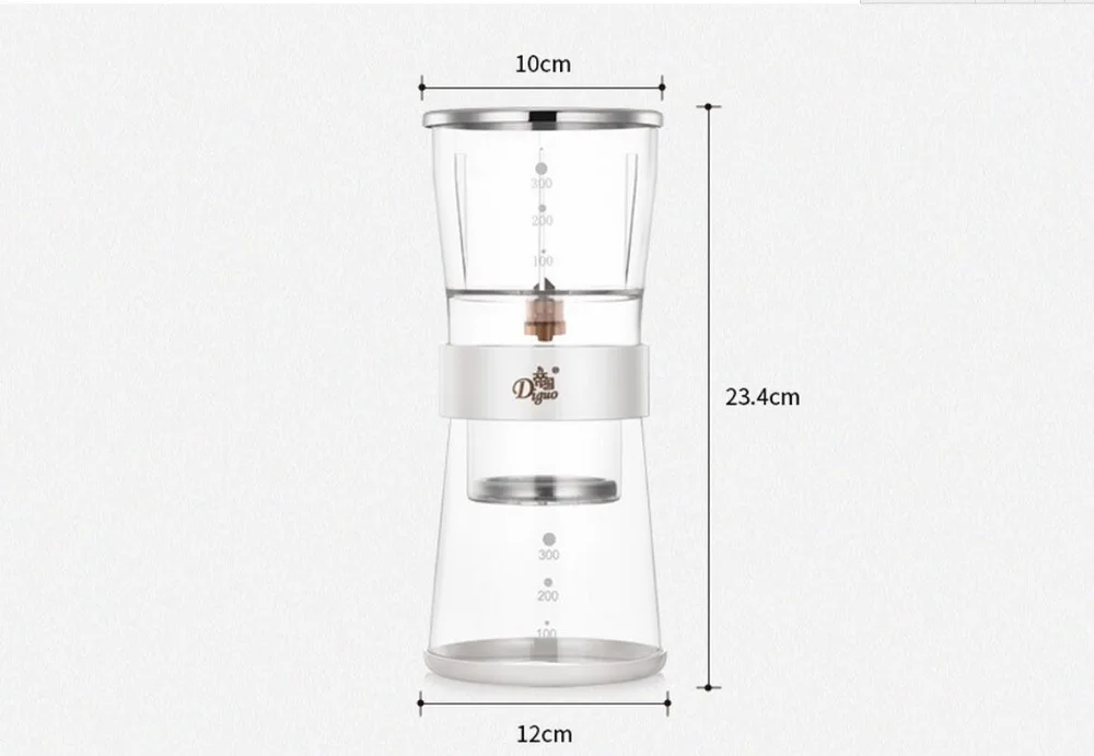 Cold Brew Coffee Dripper Adjustable Ice Drip Dripper with Glass Carafe Coffee Machine Drip Filter Pot