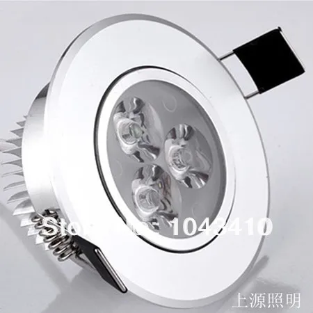 Toika  50pcs/lot 3w down light , ceiling light SLIVER colour shell,cool/ warm white,30 degree angle, 2yrs warranty,