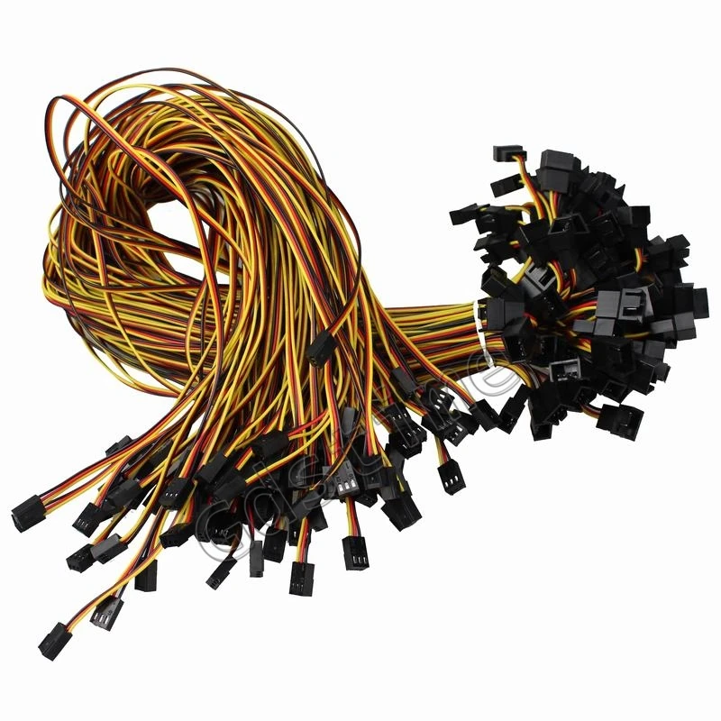 200 pcs Gdstime 2510-3P Male to 2510-3P Female Extension Cable For PC CPU Case Power Wire Extend