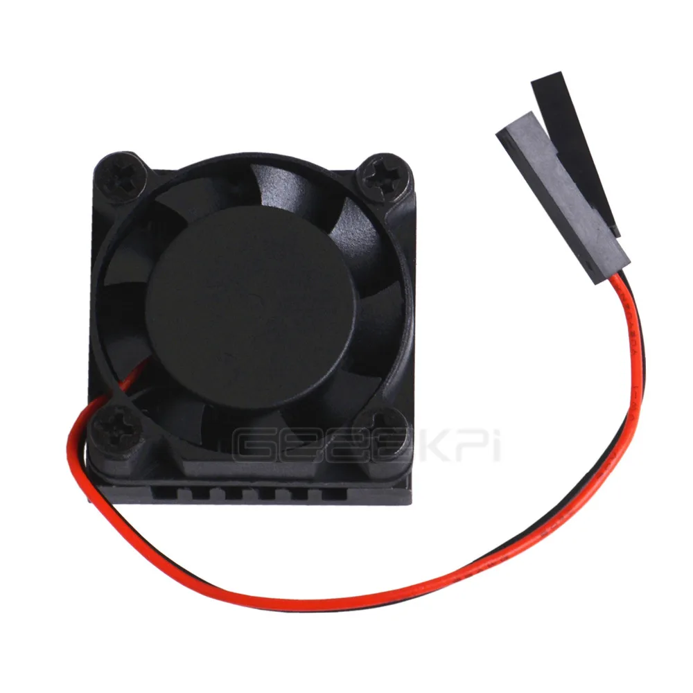 GeeekPi Original Square Cooling Fan with Heatsink Kit 1/2 Dual Fan Cooler Heat Sink For Raspberry Pi 3B+ / 3B / 2B / B+