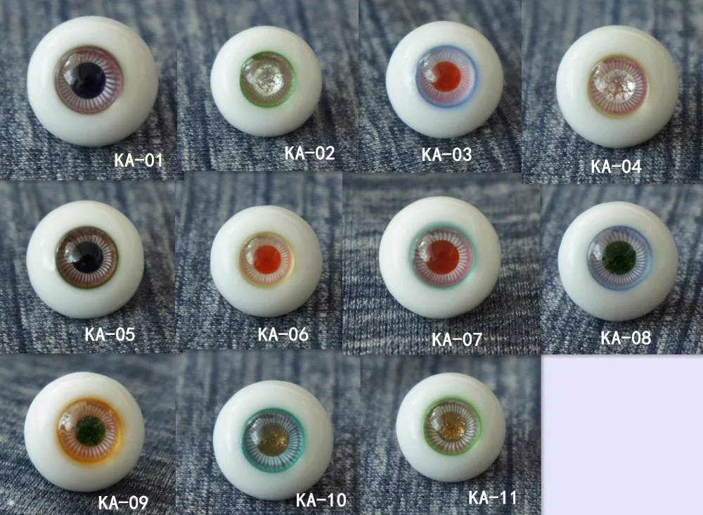 KA BJD doll glass eyes EKa series  1/12 1/8 YOSD MSD SD BJD eyes  22CM 24CM Hand made glass doll eyes