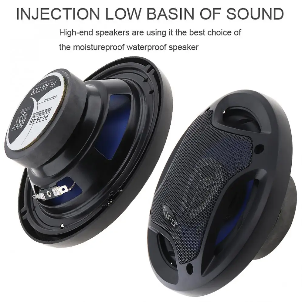 2pcs 6.5 Inch 12V 500W Car HiFi Coaxial Speaker Vehicle Door Auto Audio Music Stereo Full Range Frequency Speakers for Cars