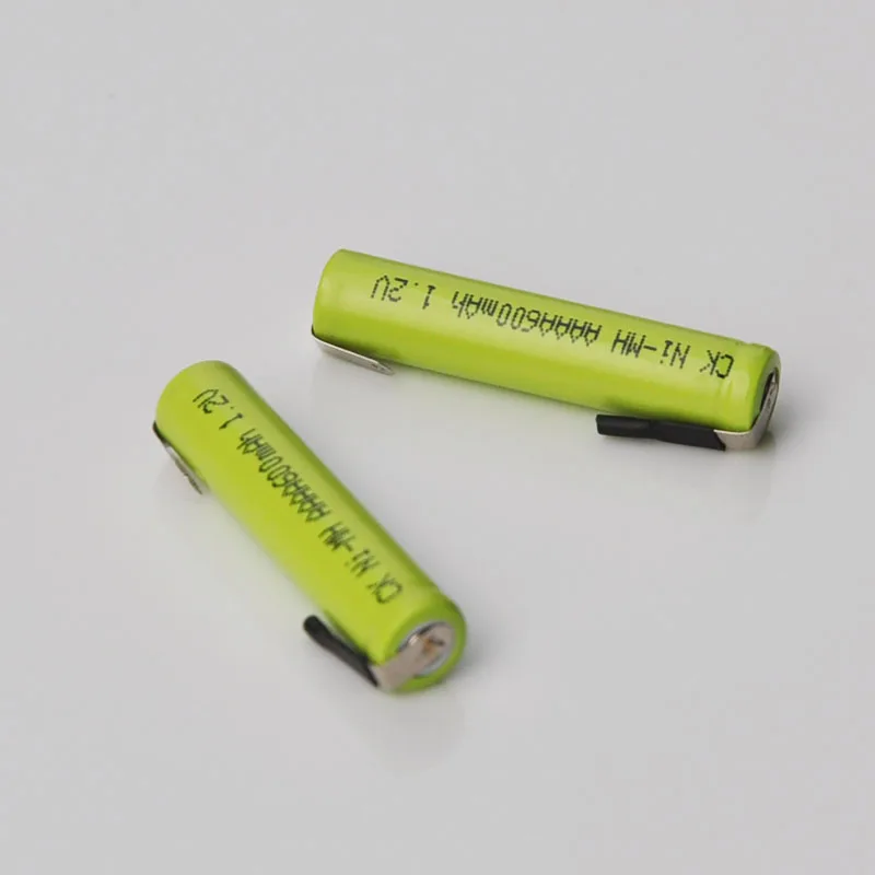 4-10PCS 1.2V AAAA rechargeable battery 600mah 4A ni-mh nimh cell with welding pins tabs for LED Laser pointer pen flashlight