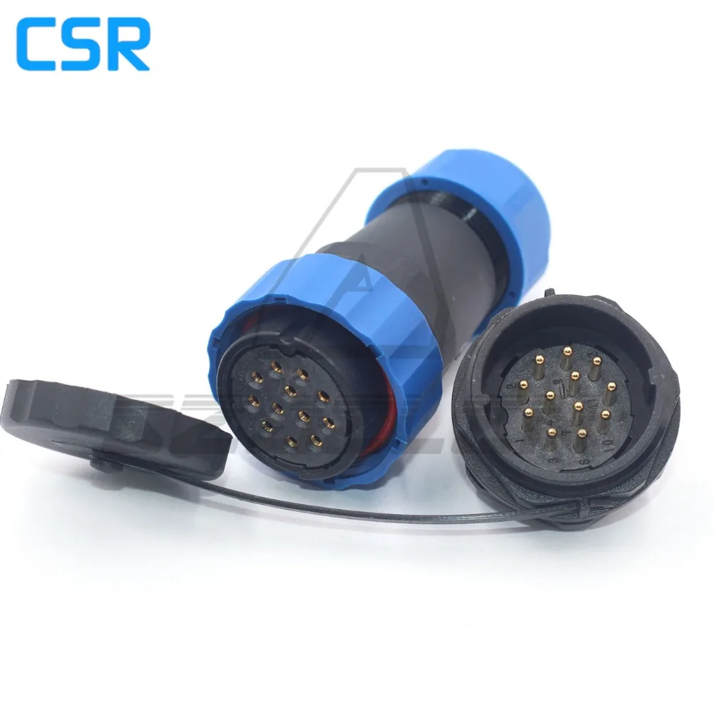 SD28TP-ZM,  Waterproof IP68 Conector 12 Pin Power For Led Display 12pins Wire Connectors 28mm Panel Mount