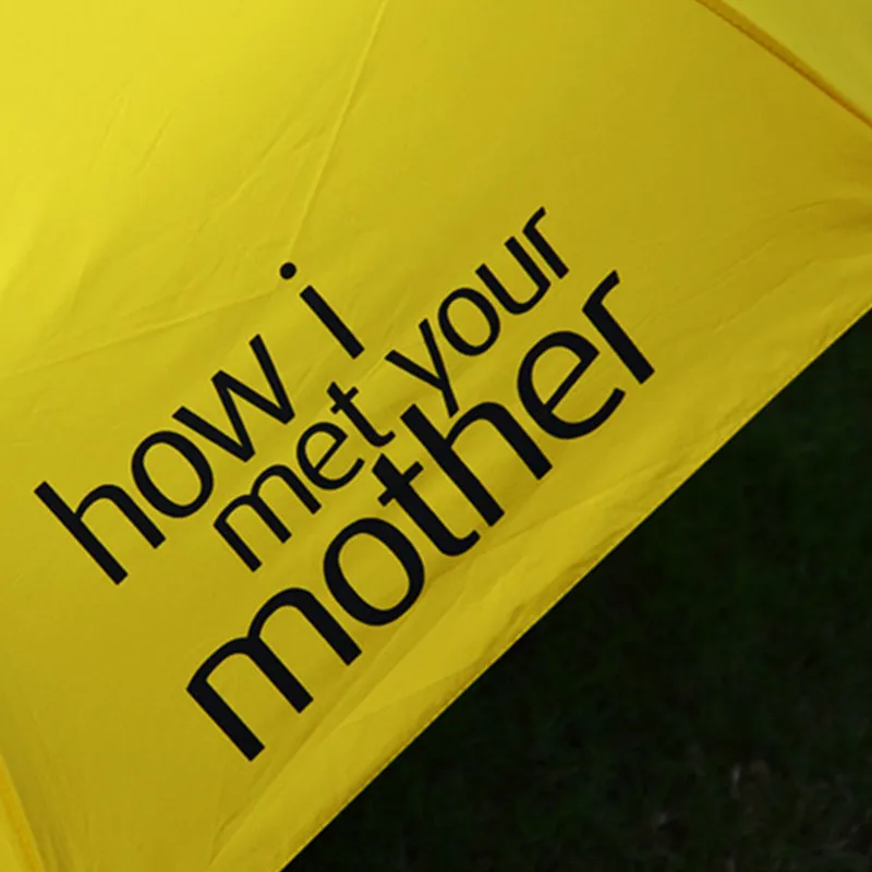 Travel Umbrella Foldable Yellow Umbrella How I Met Your Mother Women Folding Umbrellas Lightweight Sun Rain Rain Gear