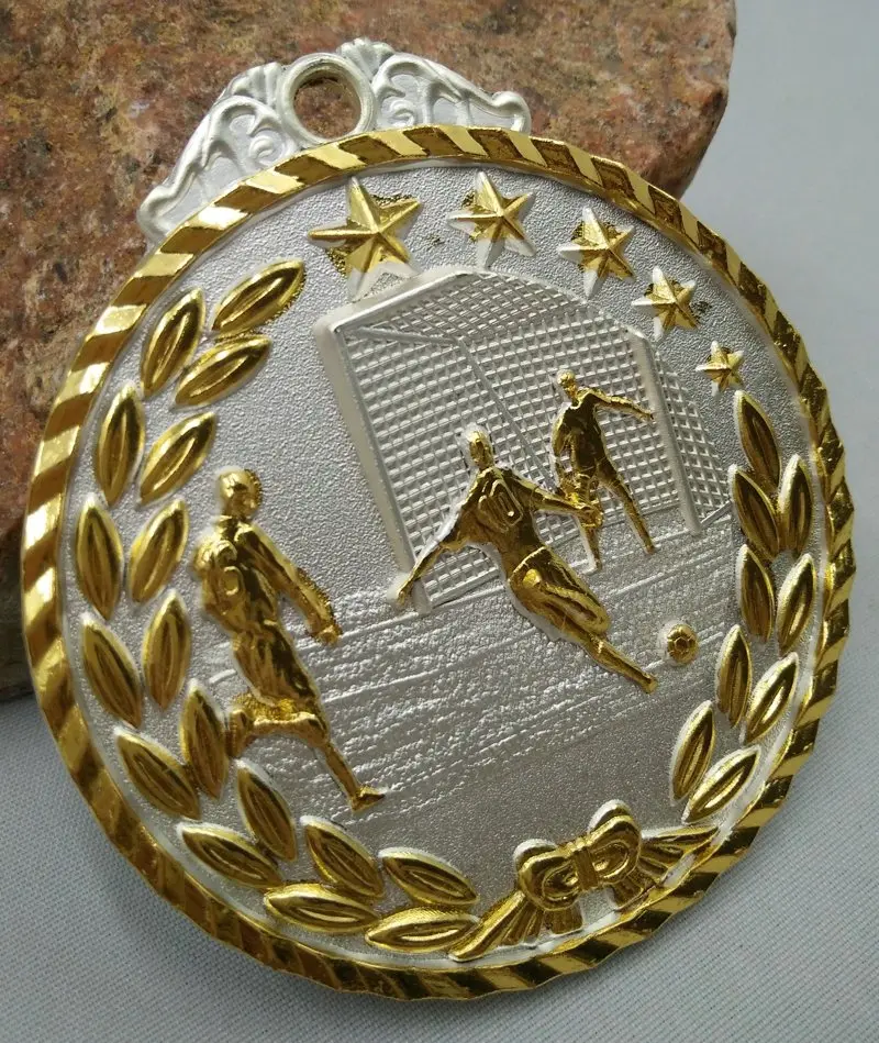 コミュニケーション能力/自信開発ユニセックスメタルメダルカスタマイズ学校スポーツサッカーゲームお土産