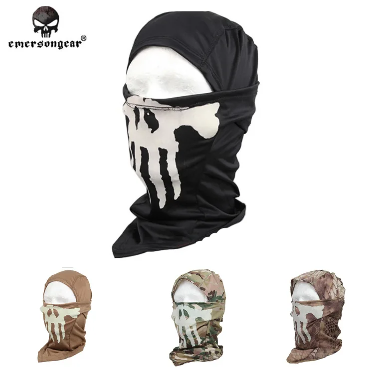 EMERSON Ghost MULTI HOOD luminous mask Scarf camouflage EM6634 Skullies Hunting Caps mask CS tactical
